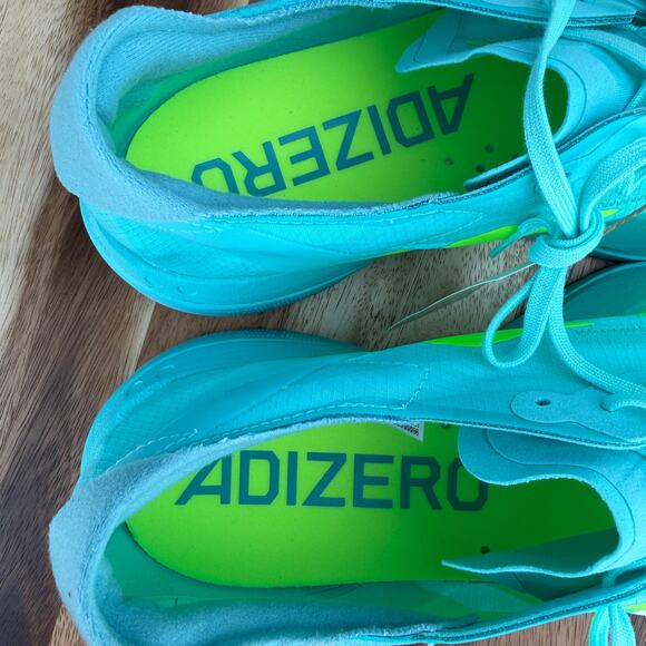 Adidas Adizero Adios Pro 4 Men\'s 13.5- Running Shoes Aqua Lucid Lemon JR1251